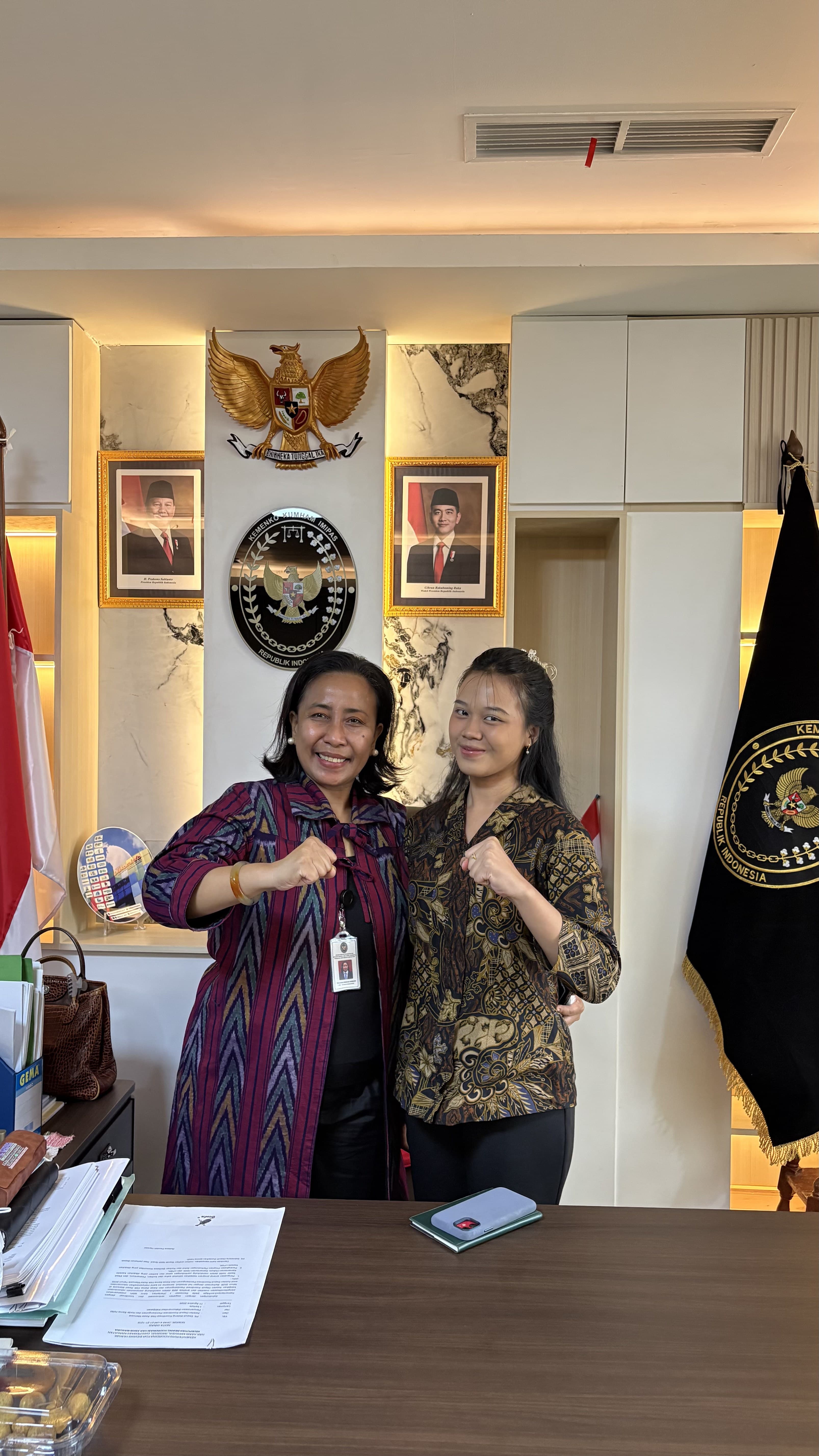 Dokumentasi lingkungan kerja selama internship di Kementerian Koordinator Bidang Hukum, Hak Asasi Manusia, Imigrasi, dan Pemasyarakatan.